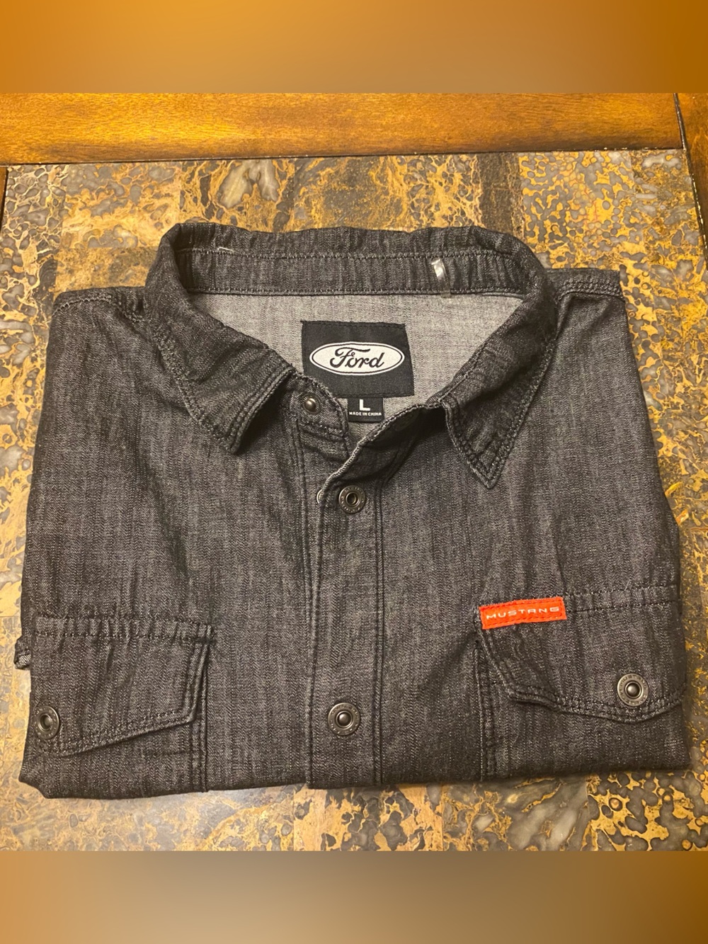 Ford Mustang Snap Front Short Sleeve Shirt